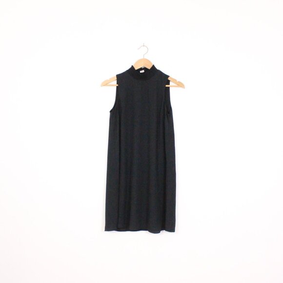 *Pink Rose Black Turtleneck Sleeveless Shift Dress - Picture 7 of 7